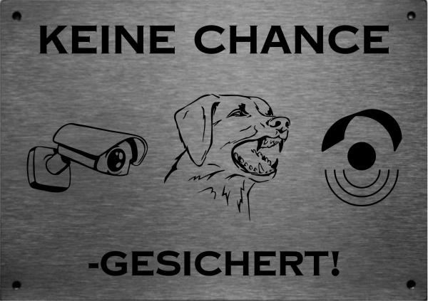 Warnschild Videoüberwachung Edelstahl Achtung Videoüberwachung Betreten verboten